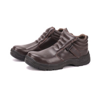 Chaussures de sécurité montantes unisexe pour le travail de construction, printemps-hiver-automne, avec empeigne en maille et cuir, embout en acier anti-perforation, semelle PU