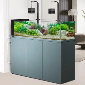 Customized Sizes large and medium fish tank aquariums for marine and freshwater with overflow sump cabinet