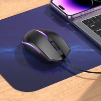 Ratón para Juegos con Cable USB M10 Personalizado, con Retroiluminación LED RGB, Diseño Ergonómico, Sensor Óptico Impermeable para PC/Laptop