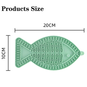 Tapis de léchage en silicone en gros, grand stock, style poisson, pour chiens et chats, gamelle anti-glouton avec ventouse pour l'eau - Product Image 4