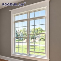 ROGENILAN Fenêtres à double battant en aluminium de qualité supérieure avec isolation thermique et profil fin et élégant pour les nouvelles constructions