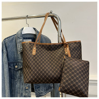 Ensemble 2 Pièces Luxe 2024 Sacs à Main de Marque pour Femmes, Sac Messager et Sac à Épaule en Cuir PU, Grand Sac Fourre-tout Zippé
