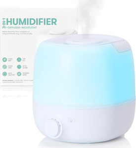เครื่องทำความชื้นแบบละอองเย็น<span class=keywords><strong>3</strong></span>-in-1ขนาด2.5ลิตรเติมน้ำได้36ชั่วโมงตอนกลางคืนไฟปิดอัตโนมัติด้ามจับเครื่องกระจายน้ำมันหอมระเหยที่จับเงียบ - Product Image 6