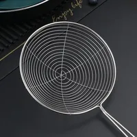 Écumoire en acier inoxydable massif pour la cuisson et la friture, ustensile de cuisine, passoire à pâtes, cuillère passoire