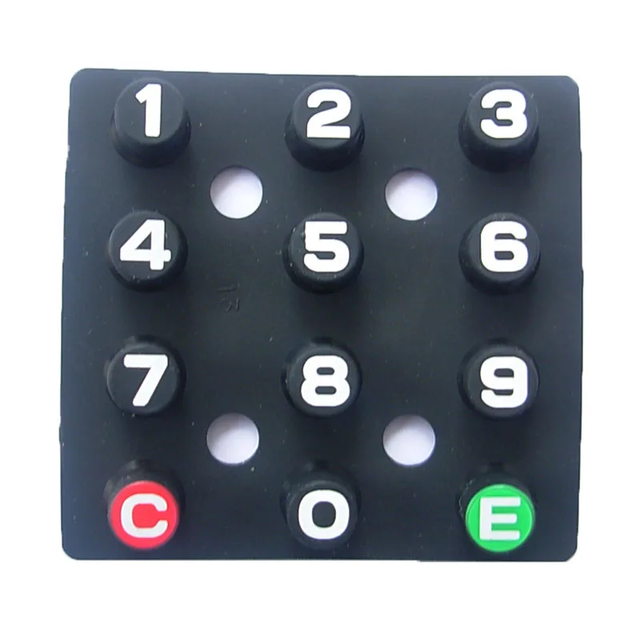 TAZE Custom Durable Multi Color Conductive Button Silicone Rubber Keypad CEI93