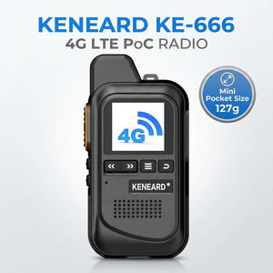 KENEARD KE-666 Mini Walkie Talkie de Bolsillo 4G LTE PoC, Doble SIM, Larga Duración de Batería, Radio Bidireccional Portátil para Hotel y <span class=keywords><strong>Restaurante</strong></span> - Product Image 1