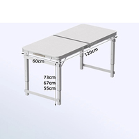 Table pliante portable en alliage d'aluminium, table de camping pliante, mobilier d'extérieur, hauteur réglable, table de pique-nique