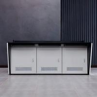 Console de salle de contrôle personnalisable en forme d'arc, bureau de travail combiné, table de commande, console de surveillance pour centre de commandement