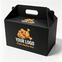 Emballage alimentaire à emporter pour la restauration rapide, boîte à hamburger, conteneur à emporter personnalisé avec logo de restaurant, boîtes à poulet frit en papier