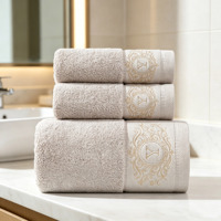 Custom High Quality Hilton Egyptian Plush White 100% Genuine Turkish Cotton Shower Tools Comfortable Towel Luxury Hotel Bath Set