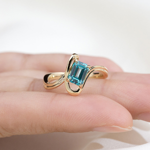 แหวนหมั้นเพชรทรงแอสเชอร์ ทองคำ 18K รุ่น MSR-2018 จาก Messi Jewelry - Product Image 6