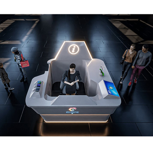 Trắng corians dịch vụ truy cập Bảng tự phục vụ bàn với màn hình check-in truy cập cho sân bay - Product Image 5