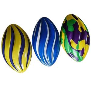 Joylit Promotional Buntes benutzer definiertes Logo Karneval 7 ''PU Soft Foam Rugby ball American Football Shaped Stress Ball - Product Image 1