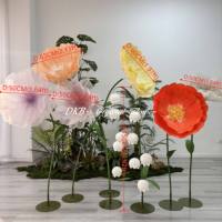 Prix d'usine DKB, fleurs géantes en soie faites à la main, grandes pivoines, grandes fleurs artificielles pour la décoration de mariage