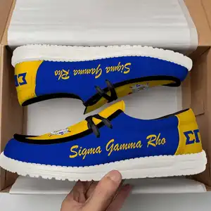 Design personalizzato Sigma Gamma Rho Sorority scarpe originali personalizzabili Casual Flat Slider scarpe da uomo su scarpe mocassini primavera estate