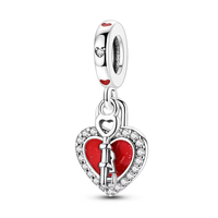 Kalung Liontin Perak Tiktok Terlaris Motif Hati Klasik Bunga Mawar Hadiah Hari Valentine Perhiasan Fashion untuk Pesta Pernikahan