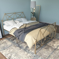 Lit métallique, pliant et simple en acier, de luxe, pour chambre d'hôtel, lit en fer, à vendre, de haute qualité