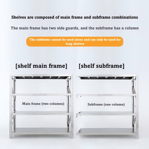 Étagère de cuisine robuste en acier inoxydable à 5 niveaux, qualité <span class=keywords><strong>alimentaire</strong></span>, durable, anti-corrosion, réglable et facile à assembler - Product Image 3