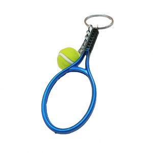 Wholesale Custom Tennis Racket Metal Keychain Creative Sports <b>Keyring</b> Handmade Bag Pendant for Athletic Gift Bulk Orders - Product Image 5
