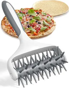 Docker rol adonan Pie Pizza plastik untuk kerak Pizza atau adonan kue, pembuat lubang Pizza