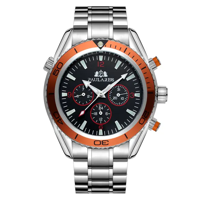 Paulareis Aliexpress Clock Steampunk Series Complete Calendar Men Sport Mechanical Automatic Watches Relogio masculino