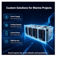 Chiller modulaire marin à fréquence fixe Chlee 36 000-240 000 BTU, refroidi par eau, avec compresseur pour yachts, bateaux de pêche, bateaux de travail et usines