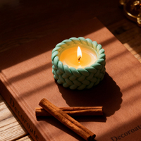 Relaxlines Sojawachs-Zementbecher Aromatherapie-Kerzen Raumduft Maßgefertigte Form Handgemachte Runde Zement-Kerzen im Set