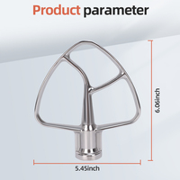 Batteur sur socle inclinable 4.5-5 pintes Tous les raccords de raquette en acier inoxydable kitchenaid 304 batteur à oeufs en acier inoxydable