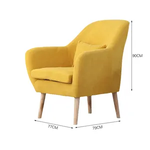Kunden spezifisches Luxus-Design Abnehmbares Zuhause Bequeme gepolsterte graue Sessel für modernes Wohnzimmer