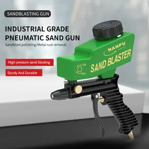 Mini kit de pistola de jato de areia portátil de alta pressão com corpo de metal, removedor de ferrugem e jato de areia