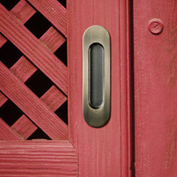 Poignées de porte encastrées en alliage de zinc, poignées coulissantes pour porte coulissante, poignée de meuble de chambre à coucher, quincaillerie