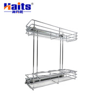 Organizador de Cozinha Lazy Susan com Cesta Elevatória, Hardware Inteligente para Móveis, Rack de Despensa