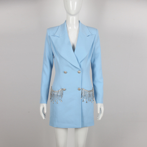 Nuovo stile <span class=keywords><strong>doppiopetto</strong></span> strass nappa Baby Blazer <span class=keywords><strong>abito</strong></span> elegante smoking abiti - Product Image 3