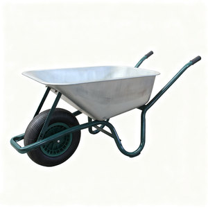 WB6414T European Market 150kg Garden Wheel <b>Barrow</b> Metal Tray 4.00-8 Pneumatic Wheel Construction Heavy Duty Wheelbarrow - Product Image 6