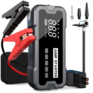 Démarreur de voiture et de camion tout-en-un personnalisé <span class=keywords><strong>avec</strong></span> courant de pointe de 4000A, compresseur d'air de 150 PSI, lumière LED - Booster de batterie portable - Product Image 1
