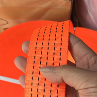 Stok oranye 5cm tugas berat multi-fungsi mengangkat tali nilon anyaman anyaman menebal