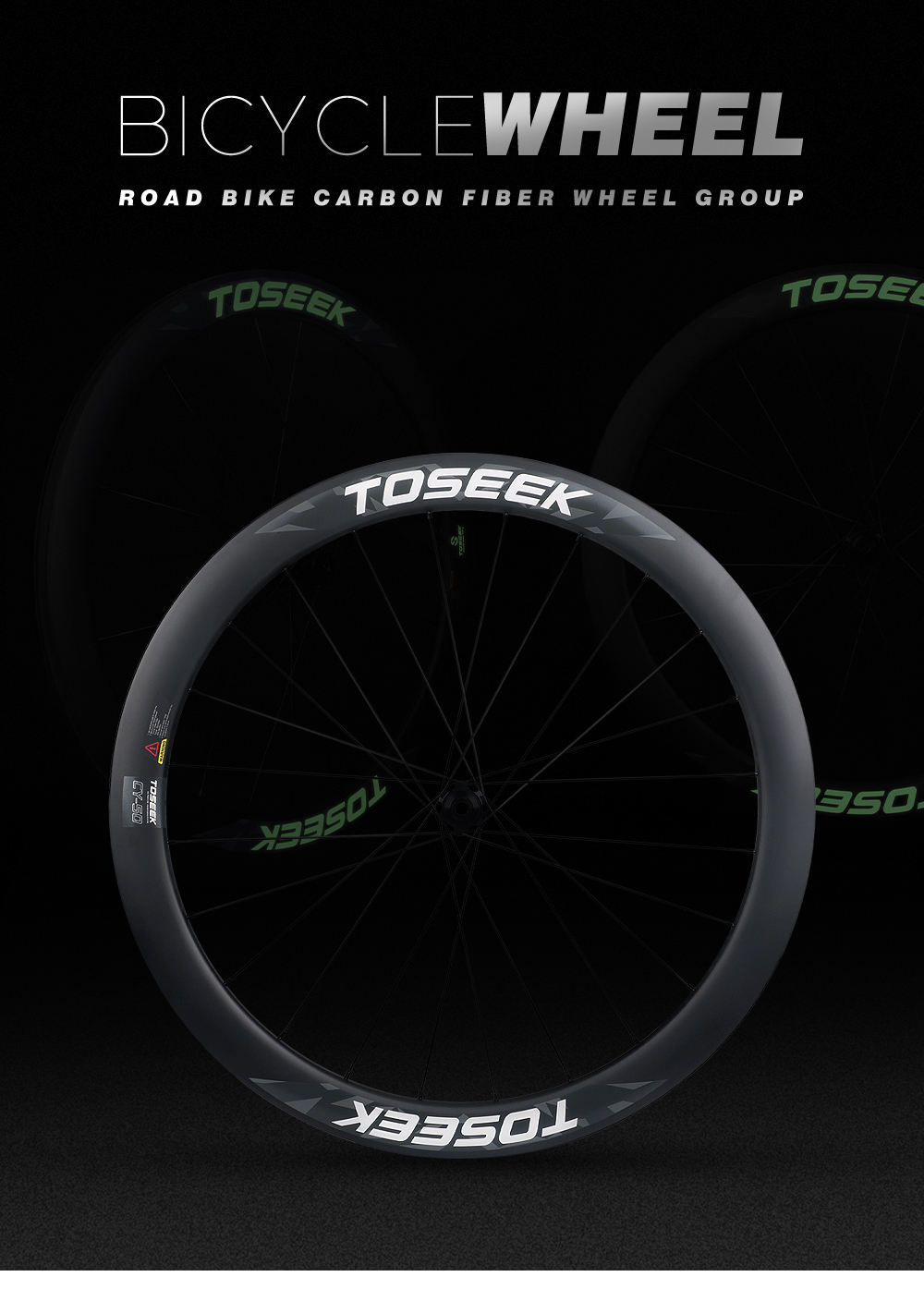 Toseek高品質カーボンリム38ミリメートル45ミリメートル50mmroad