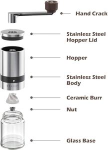 Commercial <b>Mini</b> Stainless Steel Coffee Bean <b>Grinder</b> Portable Adjustable Manual Espresso <b>Grinder</b> for Cafe Use - Product Image 4