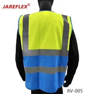 Hoge Zichtbaarheid Veiligheidsvest Custom Uw Logo Beschermende Werkkleding 5 Zakken Met Reflecterende Strips Outdoor Werk Vest