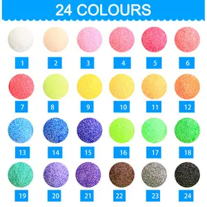 Pâte à modeler de perles de neige, 24 couleurs, 500 g/g, en argile, polymère, haute qualité, nouveauté, vente en gros