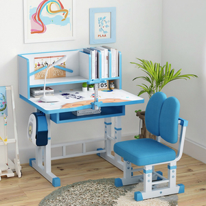 Trẻ em duy nhất đồ nội thất Ergonomic Chiều cao có thể điều chỉnh trẻ em trẻ em nghiên cứu bảng Bàn và ghế - Product Image 3
