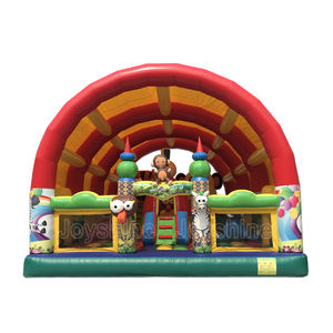 Château gonflable à rebond pour enfants, grande tente de plein air gonflable, château pare-soleil, jeux d'amusement, roulettes - Product Image 2