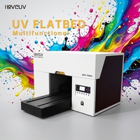 Nouvelle imprimante UV à plat de bureau A3 à tête unique DX7, machine tout-en-un automatique pour étiquettes cylindriques et cristallines, idéale pour les départs en affaires