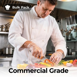 Kangle Thick Disposable PE Gloves Clear <b>Plastic</b> Poly Gloves Heavy Duty Food Grade <b>Kitchen</b> Cleaning Industrial Use - Product Image 3
