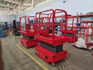 Platform Lift Gunting Listrik Mobile 4m, Self Propelled, Mini Hydraulic Lift dengan Pengangkatan Stabil untuk Perawatan dan Pembersihan - Product Image 4