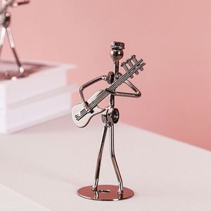 Figura de Artista Musical de Hierro Forjado al por Mayor, Decoración Musical de Metal Hecha a Mano para Regalo de Cumpleaños - Product Image 4