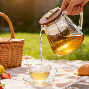 Tetera de cristal mágica de brujería creativa de 20oz, Infusor de té de cristal suelto desmontable, juegos de té y café de té de hojas - Product Image 4