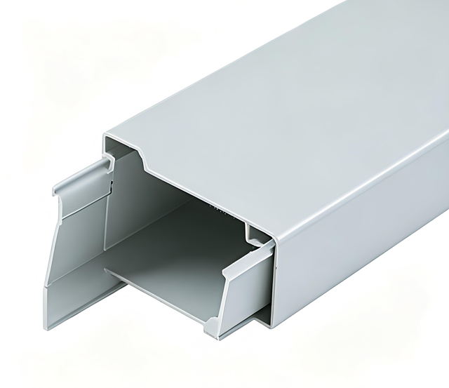 Heavy Duty Solid PVC Cable Tray 100/200/300mm Wire Management System UL94V-0 SGS Certified