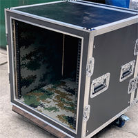 Roues silencieuses monocouche Armoire d'amplificateur 12U à double porte pour l'installation et le stockage de matériel