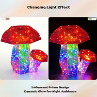 Lampe Champignon Iridescente à Prix d'Usine, Veilleuse LED, Sculpture Holographique Prismatique, Art Lumineux, Vente en Gros